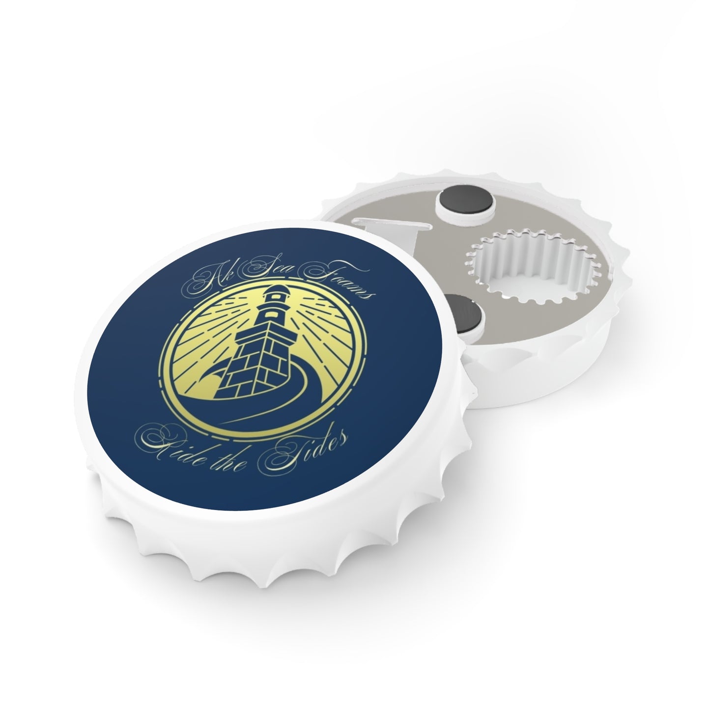 Bottle Opener - AK Sea Foams Logo Lighthouse Design