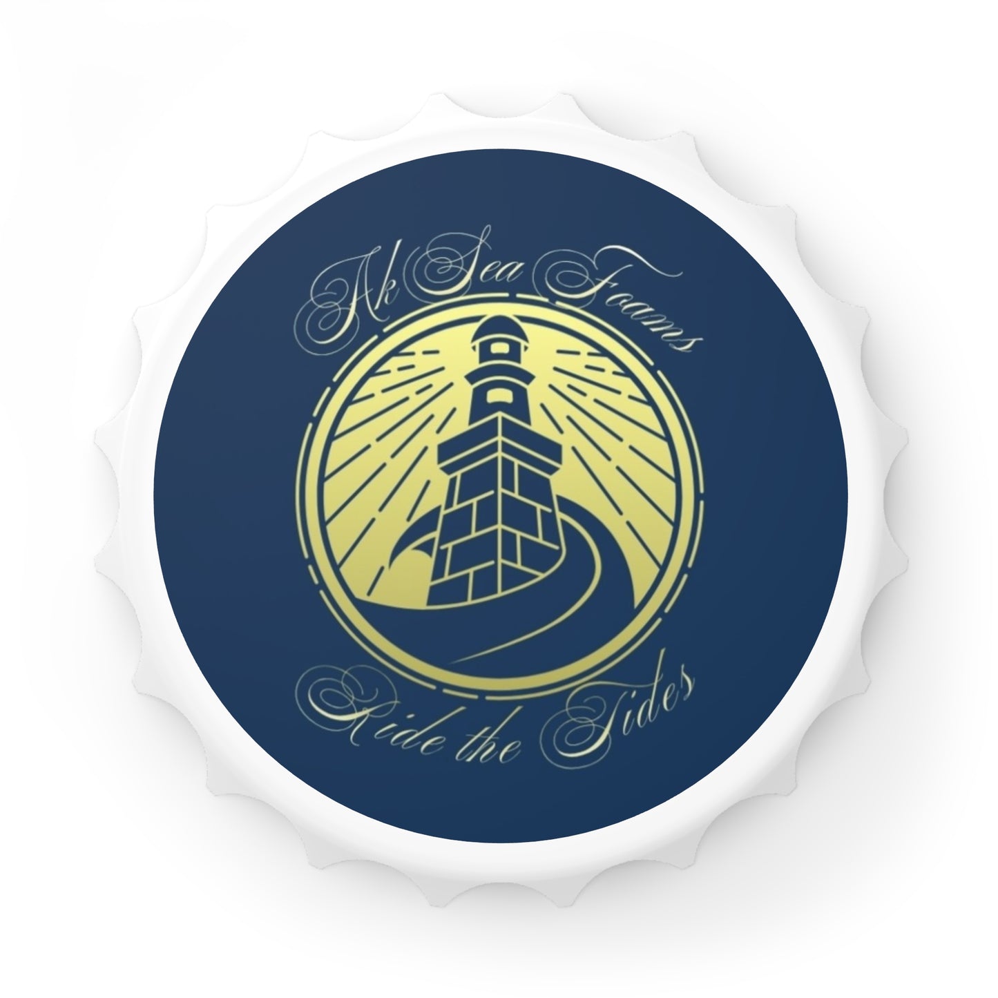 Bottle Opener - AK Sea Foams Logo Lighthouse Design